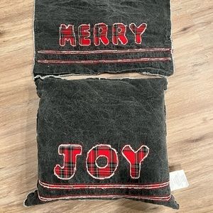 Christmas Decor Pillows - MERRY AND JOY - Brand new